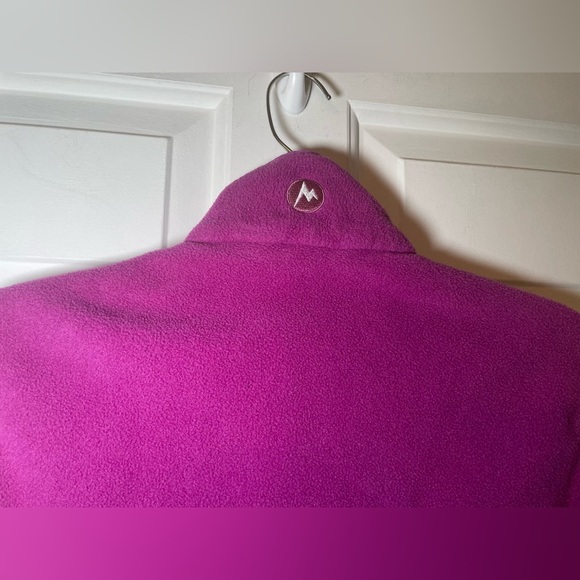Marmot Woman’s Two Tone Pink Vest Fleece Size Medium Pink Fuschia Full Zip - Picture 8 of 10